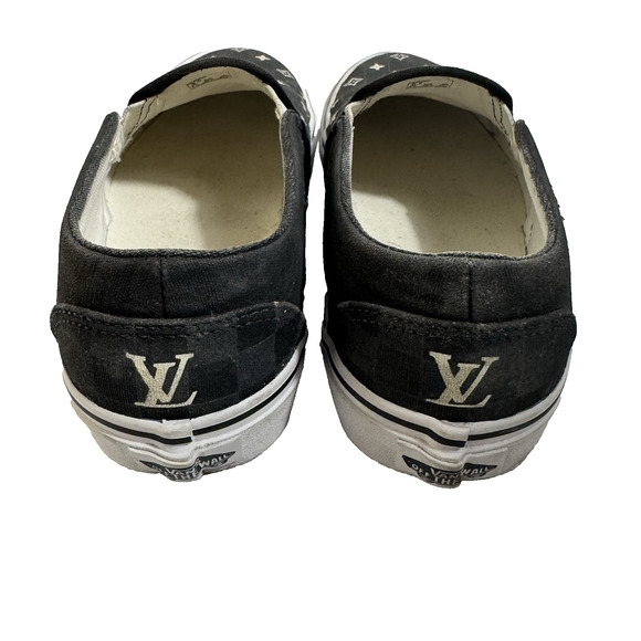 VANS Women’s 6.5 Classic Slip On Custom With LV Design - Picture 3 of 8
